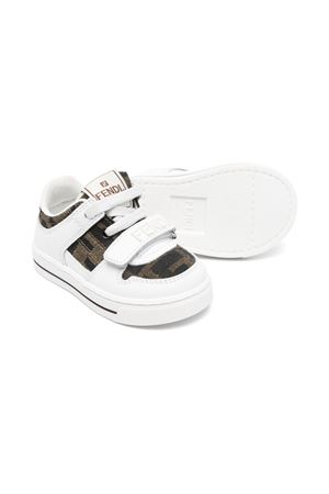 sneakers in pelle bianco FENDI KIDS | JMR475AHGYF0C1A